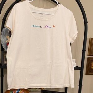 J. Jill Cream 'More Love' Compassion Tee